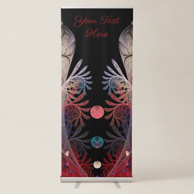 Jonglage Abstract Modern Fantasy Fractal Art Text Retractable Banner (Front)
