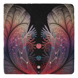 Jonglage Abstract Modern Fantasy Fractal Art Trivet