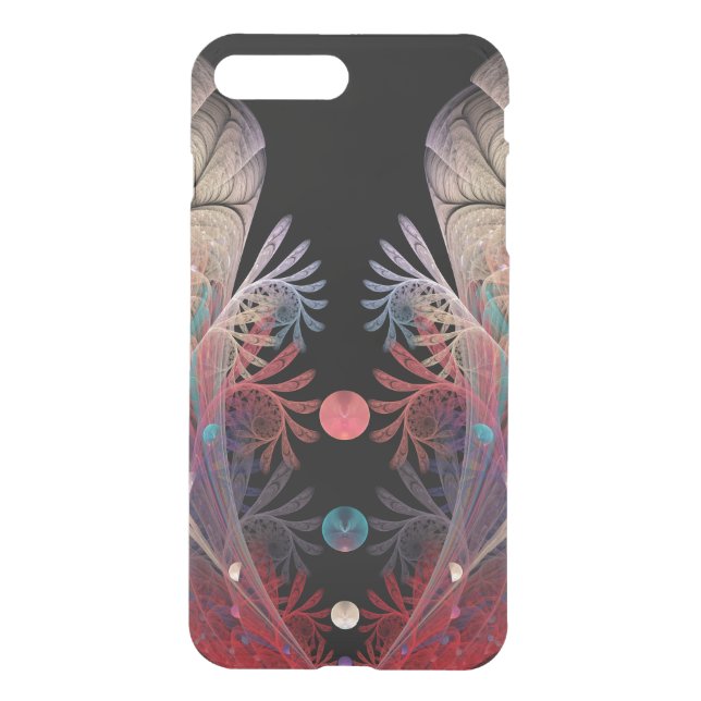 Jonglage Abstract Modern Fantasy Fractal Art Uncommon iPhone Case (Back)