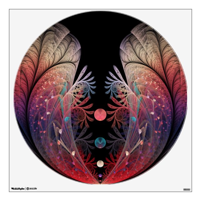 Jonglage Abstract Modern Fantasy Fractal Art Wall Decal (Front)