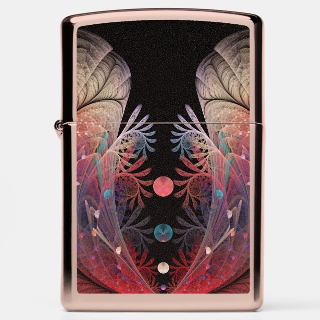 Jonglage Abstract Modern Fantasy Fractal Art Zippo Lighter (Front)