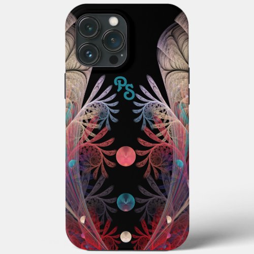 Jonglage Abstract Modern Fantasy Fractal Initials iPhone 13 Pro Max Case