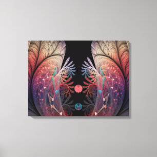 Jonglage Abstract Modern Fantasy Fractal Triptych Canvas Print