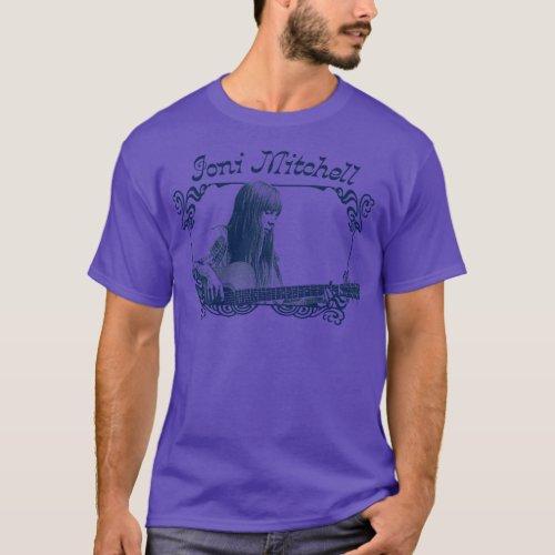 Joni Mitchell Retro 1970s Style Fan Art Design T_Shirt