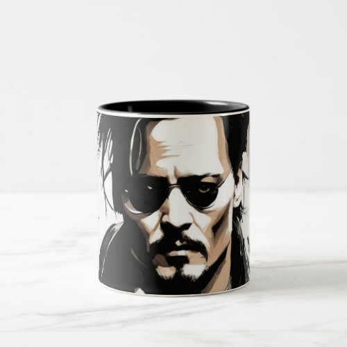Jonny Depp Original Design  Two_Tone Coffee Mug