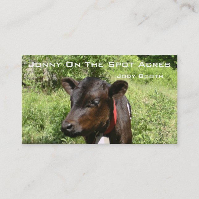 Jonny On The Spot Acres Business Card (Front)
