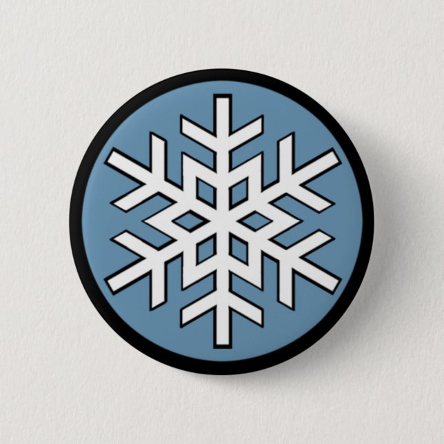 Jonny Snow Snowflake Pinback Button (Front)