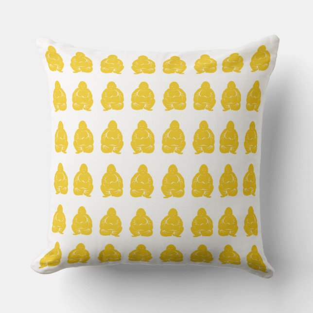 Jonquil Asian Moods Buddah Boys Throw Pillow (Front)
