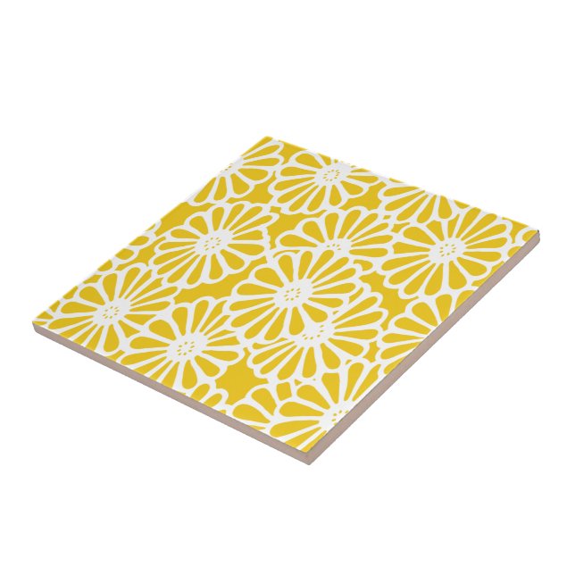Jonquil Asian Moods Floral Ceramic Tile (Side)