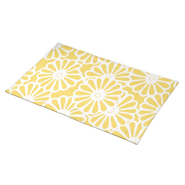 Jonquil Asian Moods Floral Cloth Placemat (On Table)