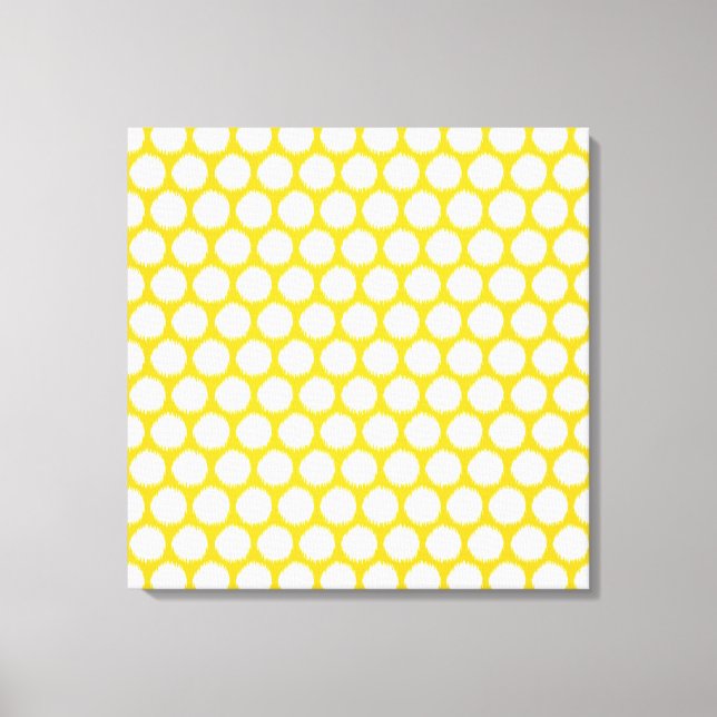Jonquil Asian Moods Ikat Dots Canvas Print (Front)