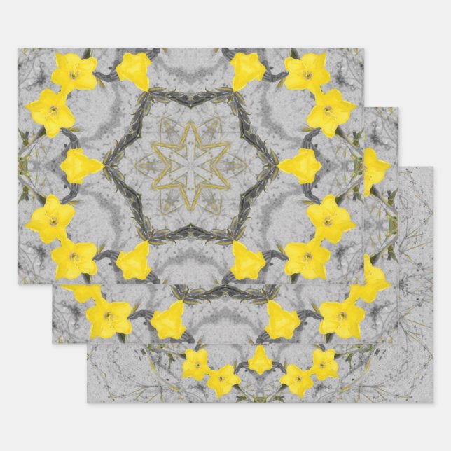 Jonquil Harmony Wheel  Wrapping Paper Sheets (Set)