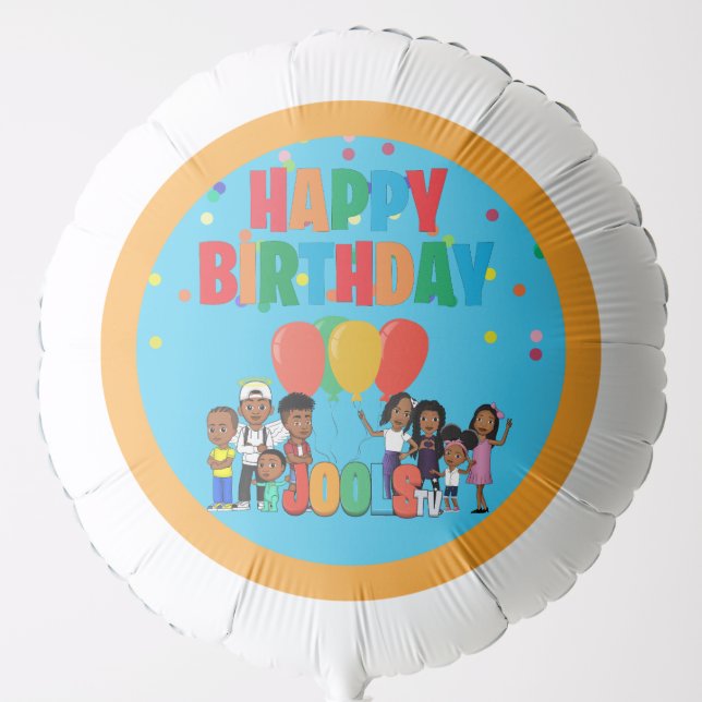 JOOLS TV®️ Blue Mylar Balloon (Front)