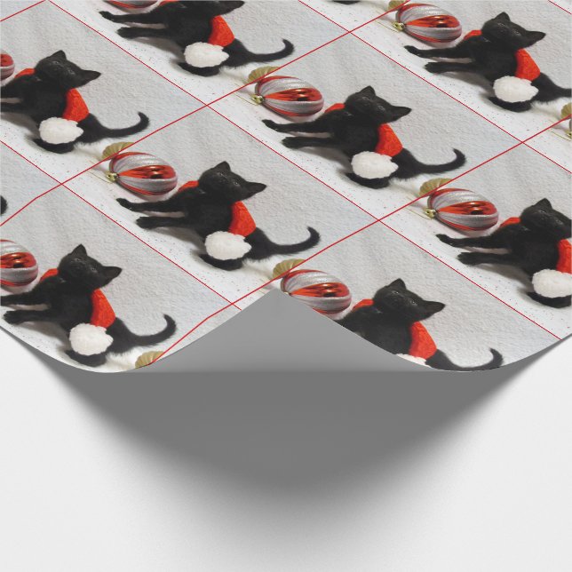 Joon's Christmas ( Cat / Kitten) Wrapping Paper (Corner)
