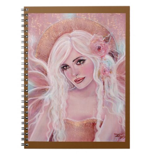 Jophiel  angel holiday art by Renee Lavoie Notebook