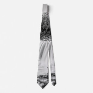 Joplin Grand Falls Overview Grayscale Neck Tie