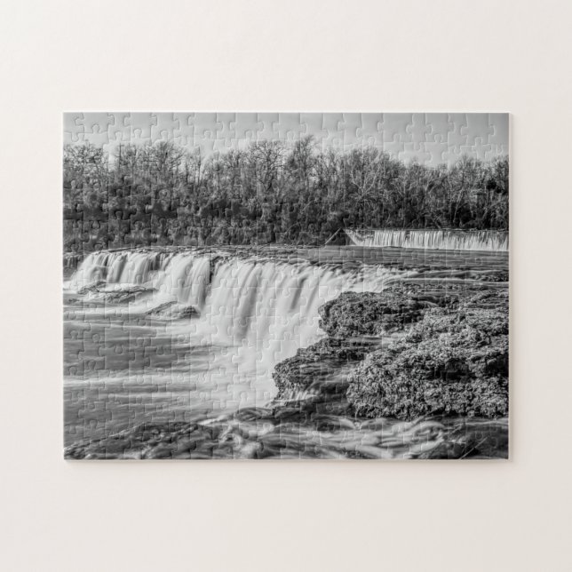 Joplin Grand Falls Overview Grayscale Puzzle (Horizontal)