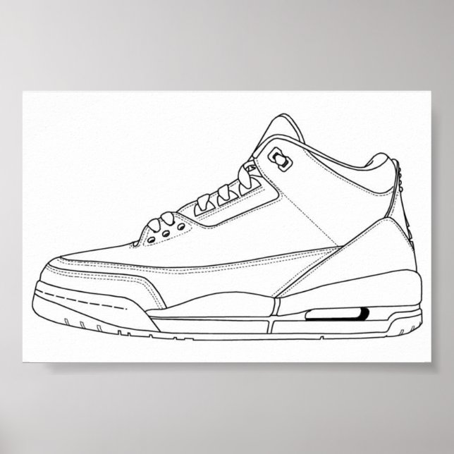 Jordan 3 Coloring Poster (Front)