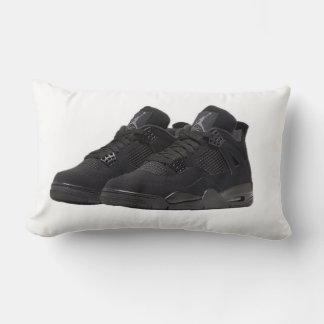 Jordan 4 black cats lumbar pillow