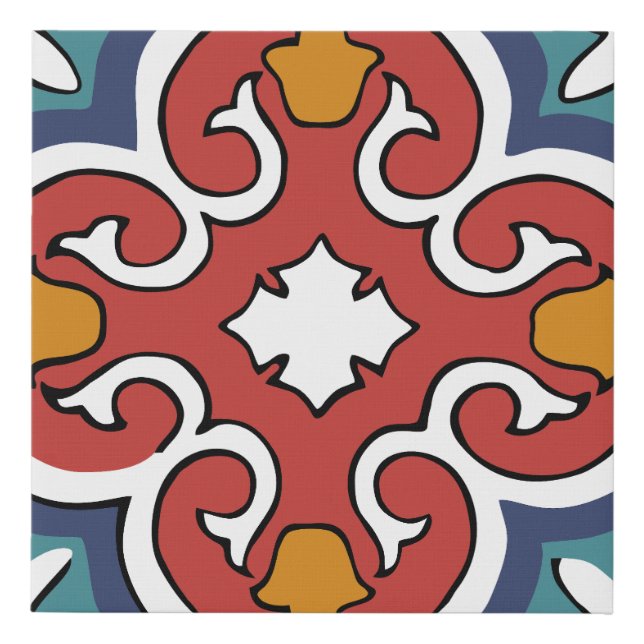 Jordan ceramics 1 faux canvas print (Front)