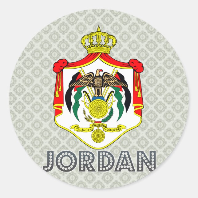 Jordan Coat of Arms Classic Round Sticker (Front)