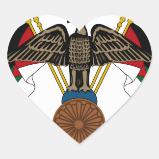 Jordan Coat of Arms Heart Sticker