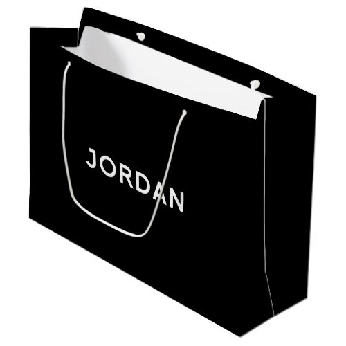 Jordan Elegant Gift Bag in Black and White