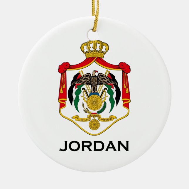 JORDAN - emblem/flag/coat of arms/symbol Ceramic Ornament (Front)