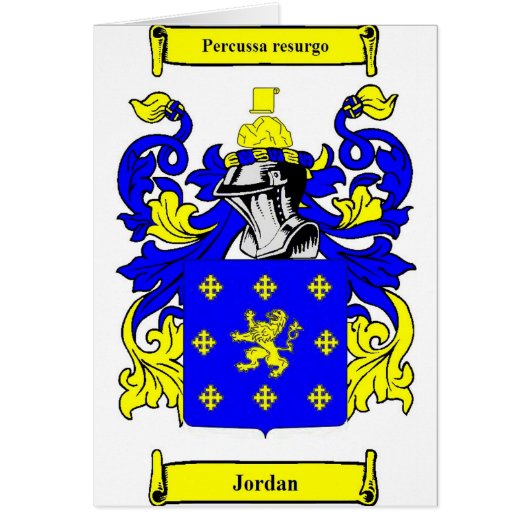 Jordan (English) Coat of Arms Cards (Front)