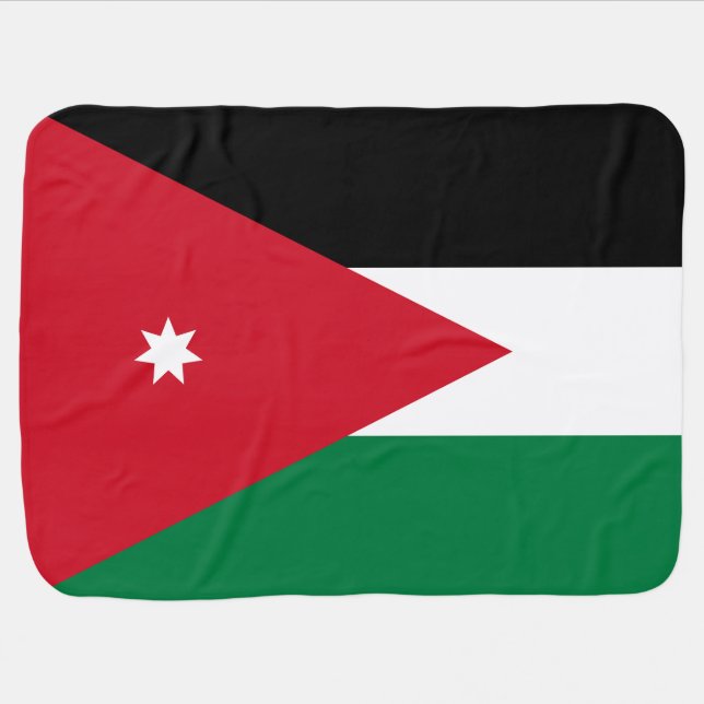 Jordan Flag Baby Blanket (Horizontal)