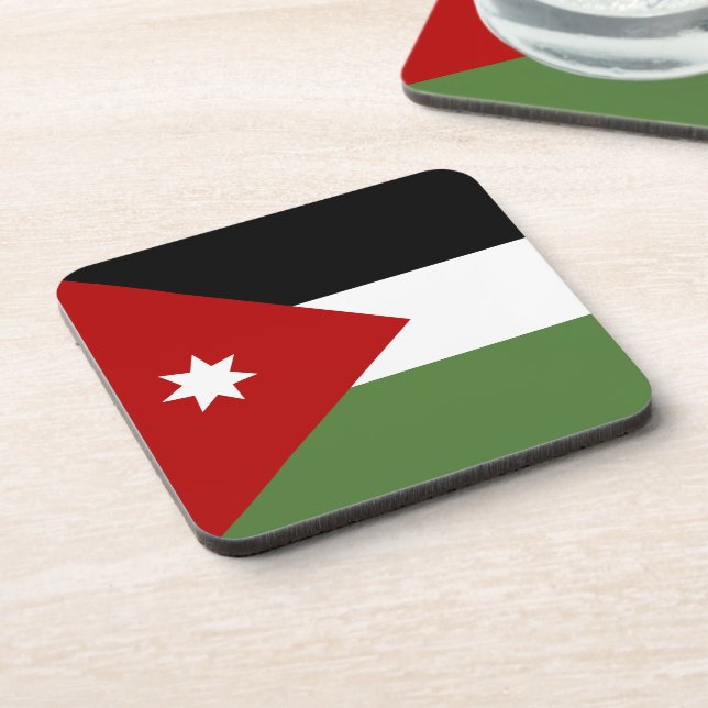 Jordan flag beverage coaster (Left Side)