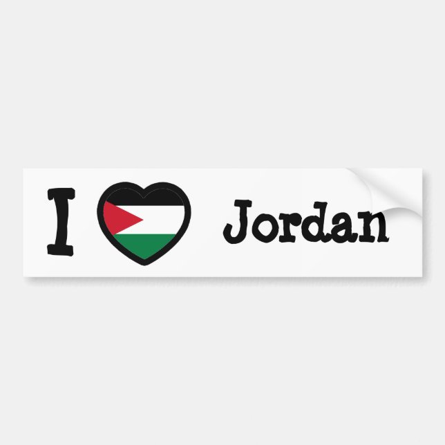 Jordan Flag Bumper Sticker (Front)