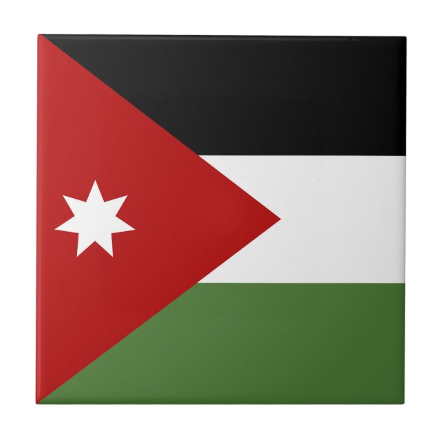 Jordan flag ceramic tile (Front)