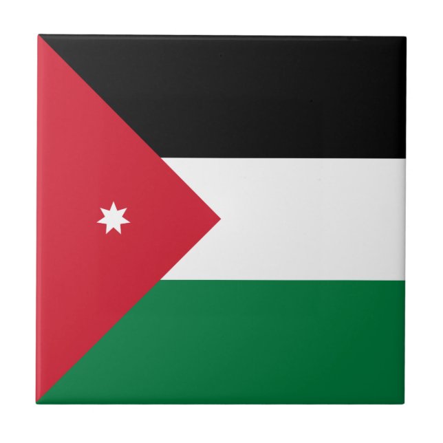 Jordan Flag Ceramic Tile (Front)