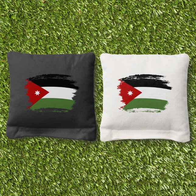 Jordan flag cornhole bags (Grass)
