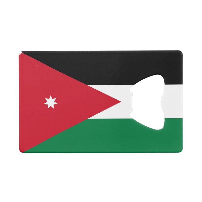 Jordan Flag Credit Card Bottle Opener (Front (Horizontal))