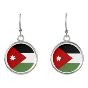 Jordan flag earrings