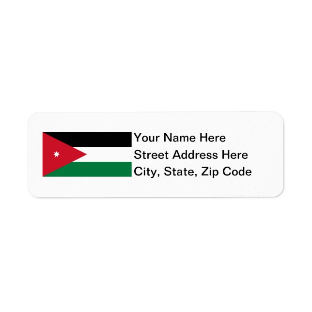 Jordan Flag Label (Front)