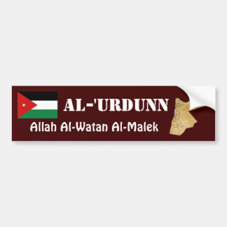 Jordan Flag + Map Bumper Sticker