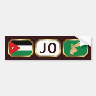 Jordan Flag Map Code Bumper Sticker