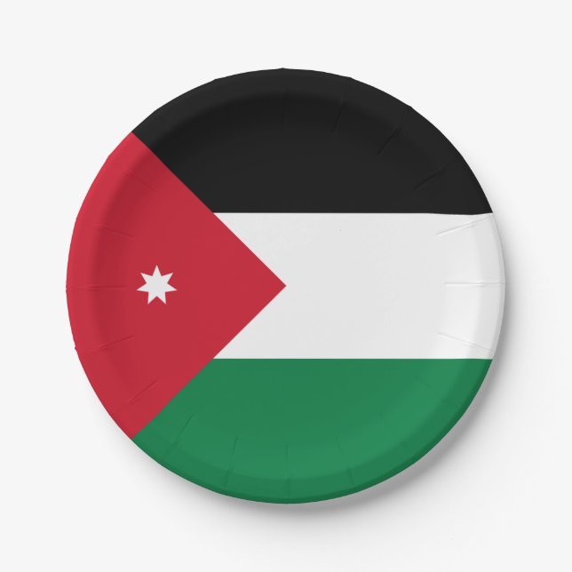 Jordan Flag Paper Plates (Front)