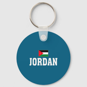 Jordan Flag Patriotic Country Roots Keychain