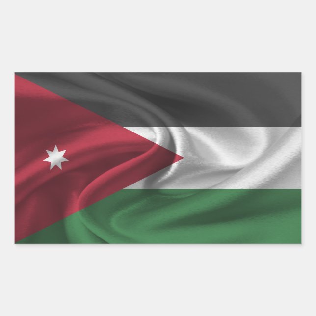 Jordan Flag Rectangular Sticker (Front)