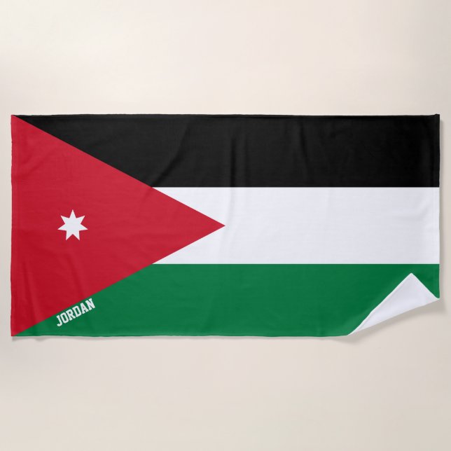 Jordan Flag Splendid Patriotic Beach Towel (Front)