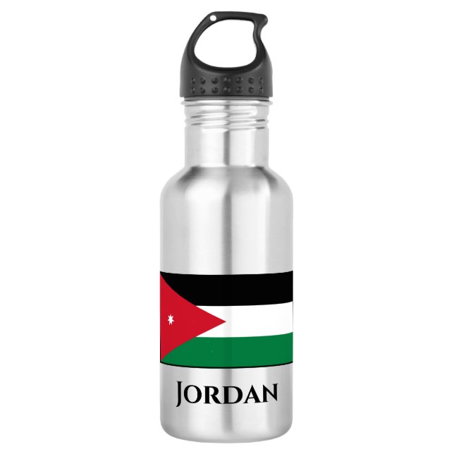 Jordan Flag Stainless Steel Water Bottle (Front)