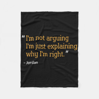 Jordan Gift Quote Funny Birthday Personalized Name Fleece Blanket