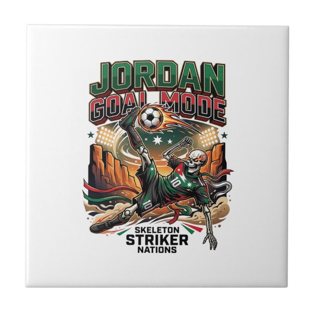 Jordan Goal Mode Skeleton Striker Nations Dynamic  Ceramic Tile (Front)