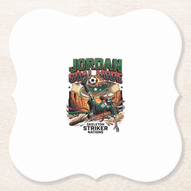 Jordan Goal Mode Skeleton Striker Nations Dynamic  Paper Coaster (Front)