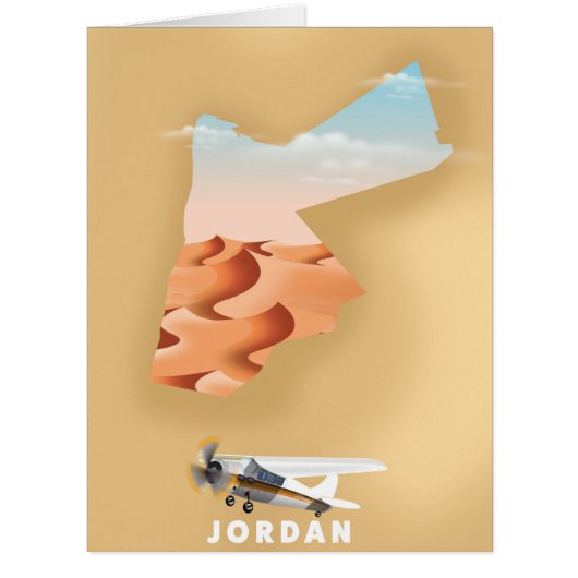 Jordan illustrated map travel poster (Front)