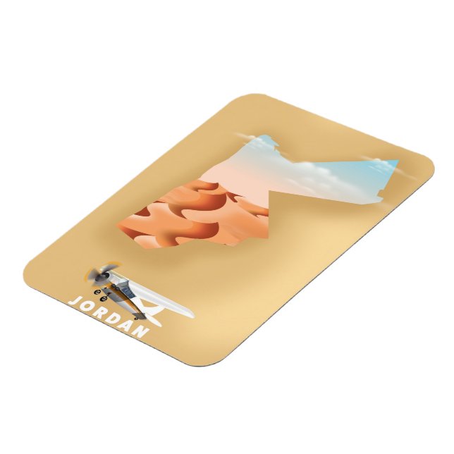 Jordan illustrated map travel poster magnet (Left Side)